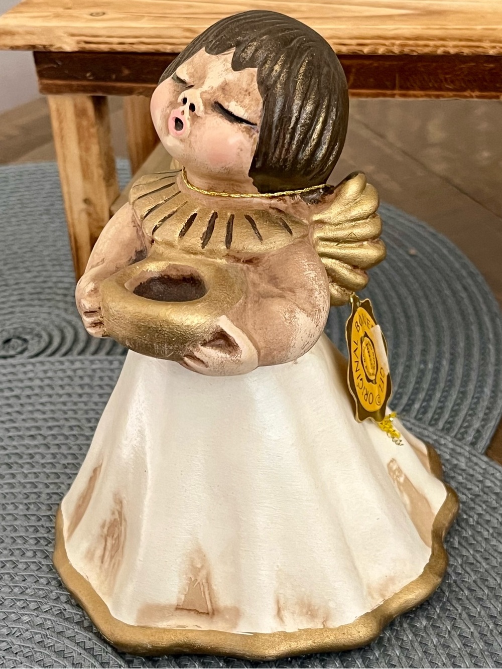 Original Bozner Engel Angel of Bozen Candle Holder 6” Italian ceramic by Thun
